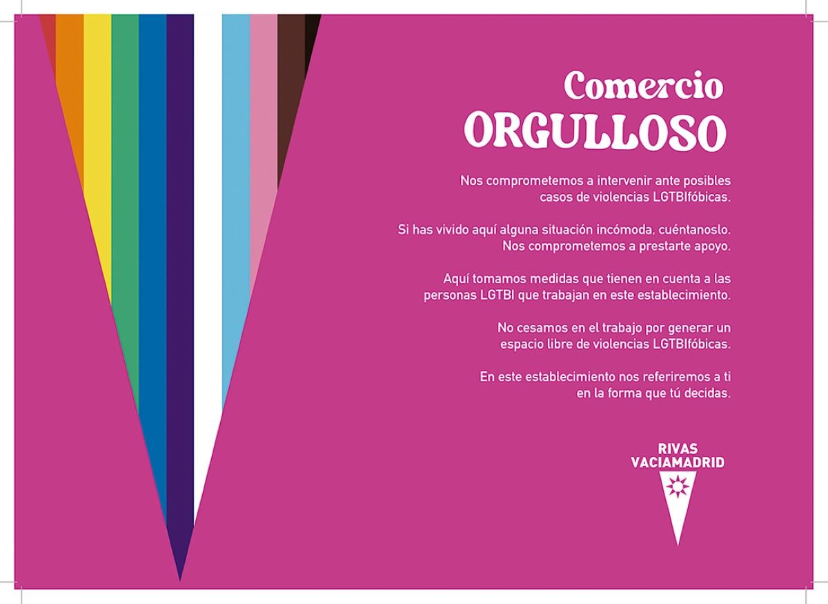 Rivas impulsa la iniciativa ‘Comercios Orgullosos’ para fomentar el respeto a la diversidad