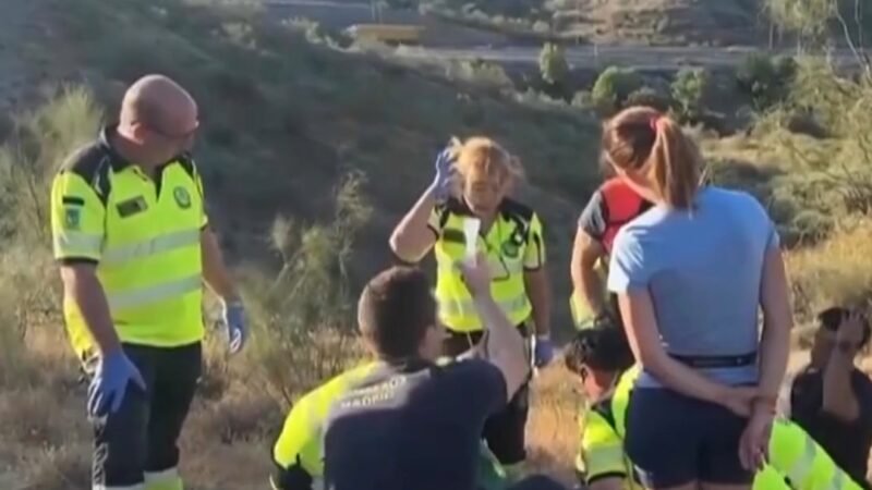 Rescate de emergencia en Rivas tras la caída de un ciclista en un área próxima a la M-203