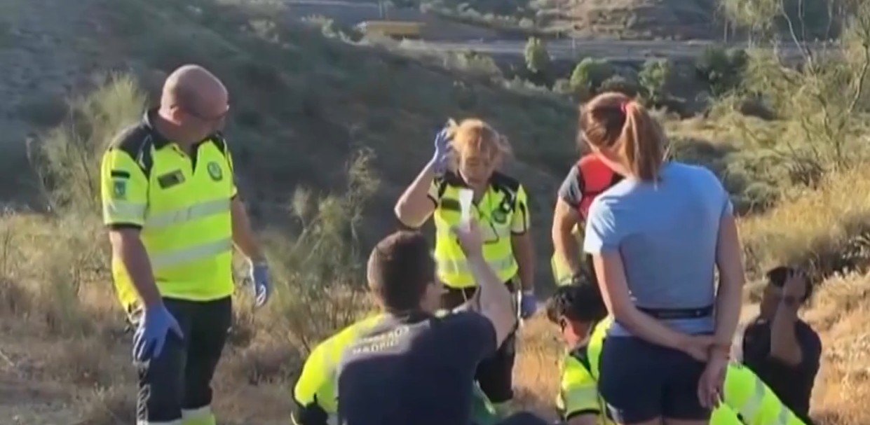 Rescate de emergencia en Rivas tras la caída de un ciclista en un área próxima a la M-203