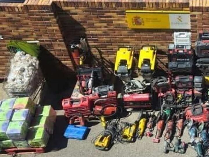 Desmantelada una red que robaba maquinaria en obras de Rivas y otros municipios: 400.000 € recuperados