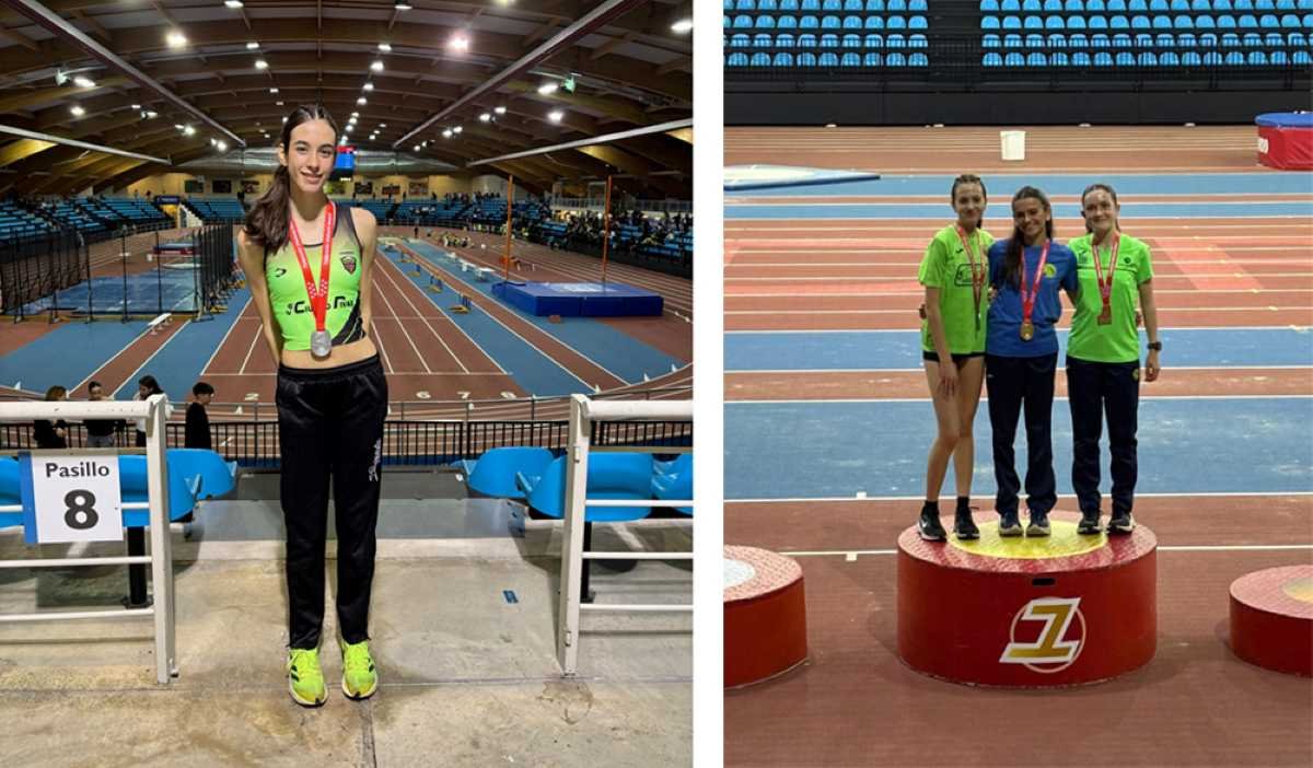 Daniela Jiménez y Luna Ros logran la plata en el Campeonato de Madrid sub-18 de atletismo