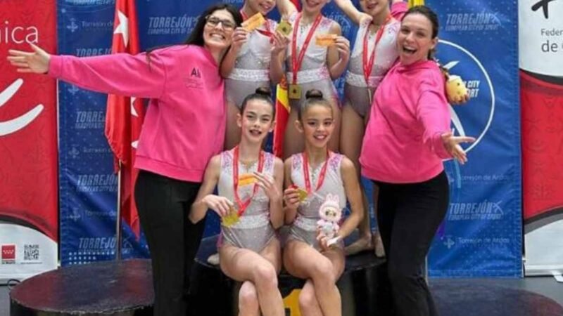 Las gimnastas alevines de Rivas se proclaman campeonas de Madrid y logran el pase al Nacional