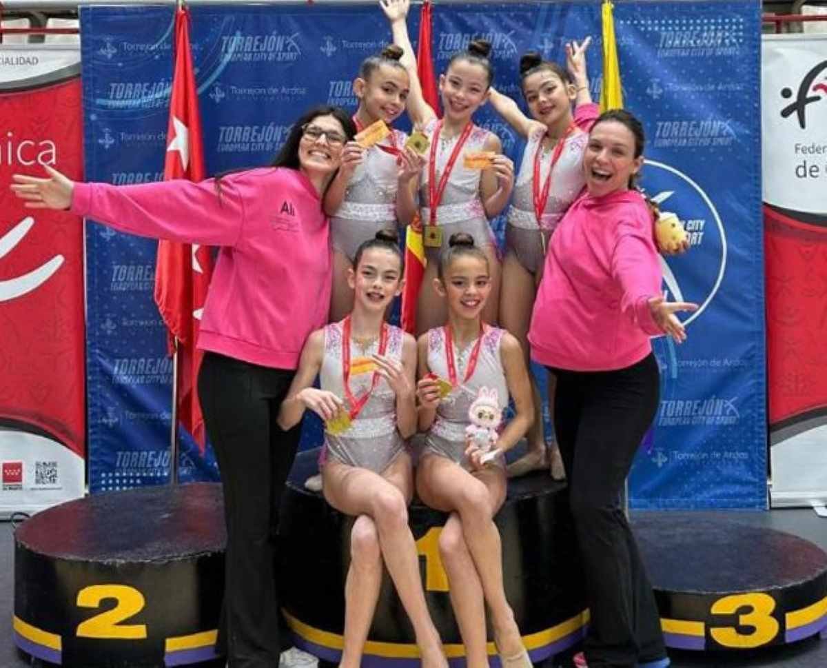 Las gimnastas alevines de Rivas se proclaman campeonas de Madrid y logran el pase al Nacional