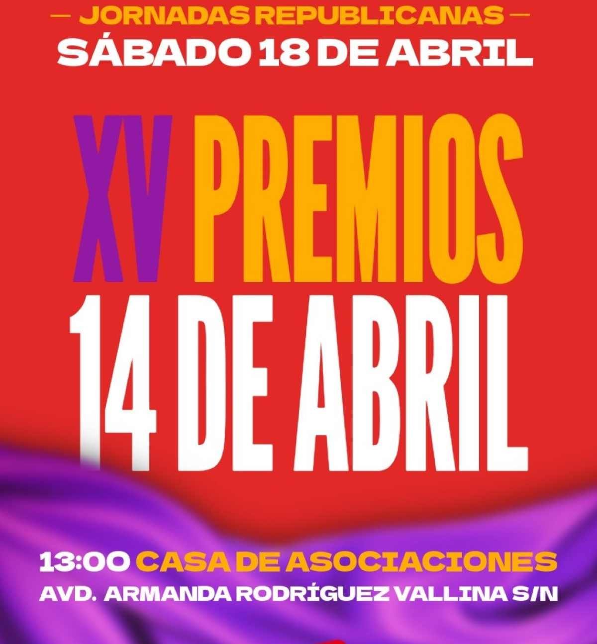 IU Rivas anuncia los galardonados de los Premios 14 de Abril en su XV edición