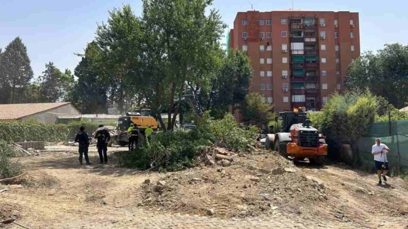 El Ayuntamiento de Rivas desmantela un punto de venta de droga junto a Covibar y lo convertirá en un aparcamiento temporal