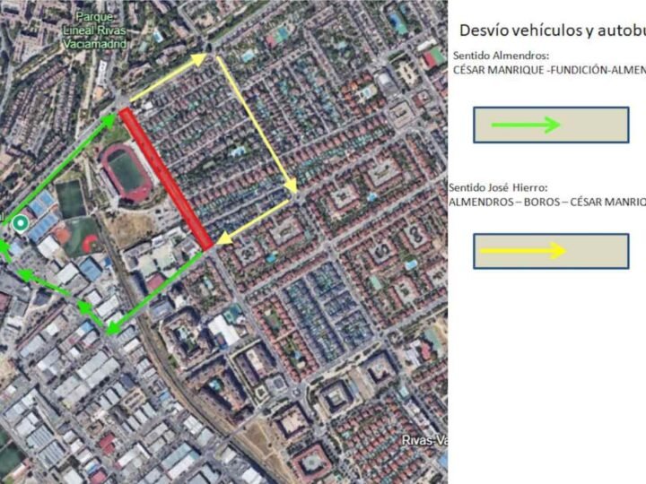 Corte total de tráfico en la calle Junkal de Rivas hoy jueves por obras: estos son los desvíos