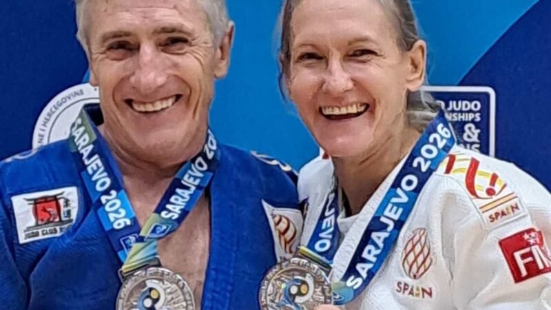 Ana Roldán y Paco Lorenzo dos judokas de Rivas se proclaman subcampeones del mundo de veteranos en Sarajevo