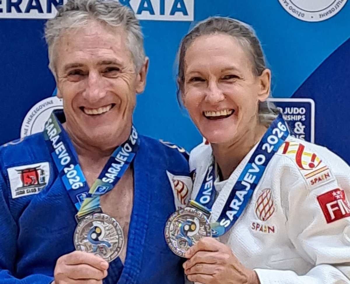 Ana Roldán y Paco Lorenzo dos judokas de Rivas se proclaman subcampeones del mundo de veteranos en Sarajevo